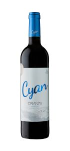 Bottle of red wine Cyan Crianza 2020